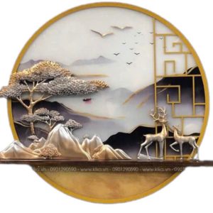 Tranh Gỗ Núi Non Bình Minh – Khởi Đầu Nhẹ Nhàng